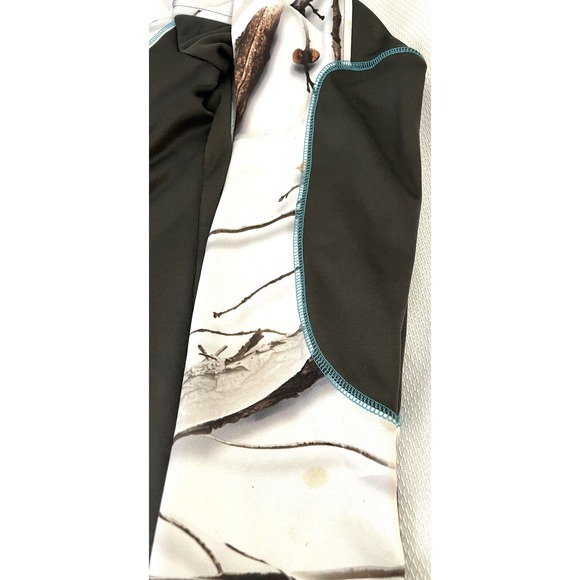 Huntworth White & Brown with leaves  & branches Long sleeve hoodie Size XL - Picture 8 of 12